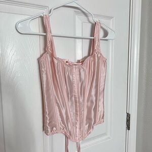 Victoria's Secret Blush Satin Corset